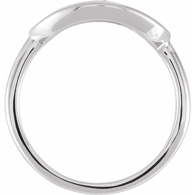 14K White 1/10 CTW Natural Diamond Initial E Ring