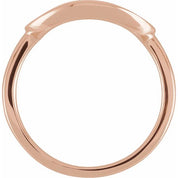 14K Rose 1/8 CTW Natural Diamond Initial B Ring