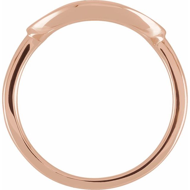 14K Rose 1/8 CTW Natural Diamond Initial B Ring