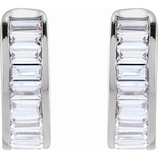 14K White 3/4 CTW Lab-Grown Diamond Ear Cuff