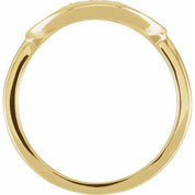 14K Yellow .08 CTW Natural Diamond Initial C Ring