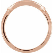 14K Rose .08 CTW Natural Diamond Initial C Ring