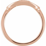 14K Rose 1/10 CTW Natural Diamond Initial K Ring