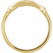 14K Yellow 1/10 CTW Natural Diamond Initial K Ring