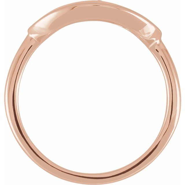 14K Rose 1/10 CTW Natural Diamond Initial E Ring