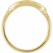 14K Yellow 1/10 CTW Natural Diamond Initial E Ring