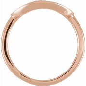 14K Rose .05 CTW Natural Diamond Initial L Ring