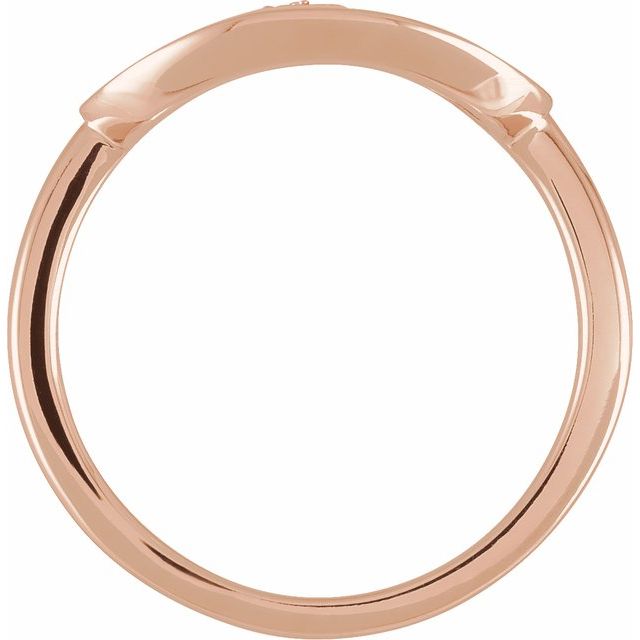 14K Rose .05 CTW Natural Diamond Initial L Ring