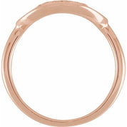 14K Rose 1/8 CTW Natural Diamond Initial M Ring