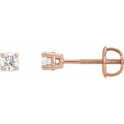 14K Rose 1/3 CTW Natural Diamond Stud Earrings