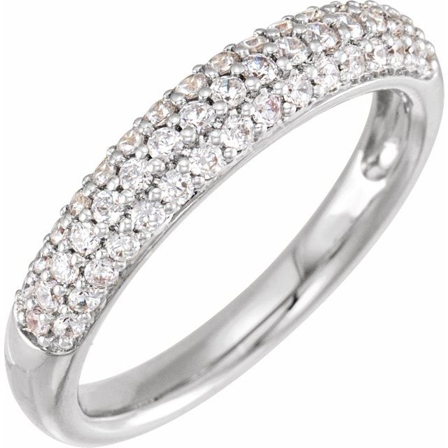 14K White 1/2 CTW Lab-Grown Diamond Ring