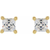 14K Yellow 3 mm Square 1/3 CTW Lab-Grown Diamond Earrings