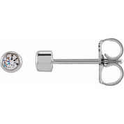 14K White 2.5 mm Round 1/6 CTW Lab-Grown Diamond Earrings