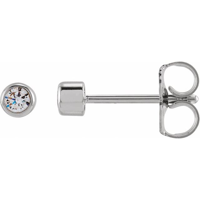14K White 2.5 mm Round 1/6 CTW Lab-Grown Diamond Earrings