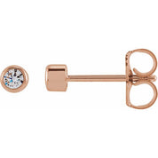 14K Rose 2.5 mm Round 1/6 CTW Lab-Grown Diamond Earrings