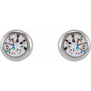 14K White 2.5 mm Round 1/6 CTW Lab-Grown Diamond Earrings