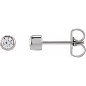 14K White 3 mm Round 1/5 CTW Lab-Grown Diamond Earrings