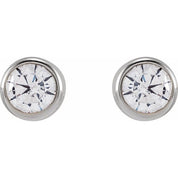 14K White 3 mm Round 1/5 CTW Lab-Grown Diamond Earrings