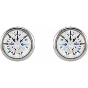 14K White 4 mm Round 1/2 CTW Lab-Grown Diamond Earrings