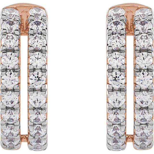 14K Rose 1/2 CTW Lab-Grown Diamond Ear Cuff