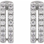 14K White 1/2 CTW Lab-Grown Diamond Ear Cuff