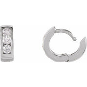 14K Yellow 1/5 CTW Natural Diamond 10 mm Hinged Hoop Earrings