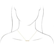14K Petite Mommy, Mama and Mom Script Necklace with 18" Chain in Elegant Design