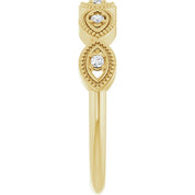 Stackable Evil Eye Ring with Diamond and Gemstones Series 72149