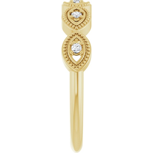Stackable Evil Eye Ring with Diamond and Gemstones Series 72149