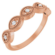 Stackable Evil Eye Ring with Diamond and Gemstones Series 72149