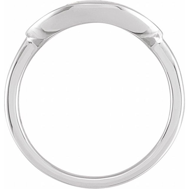 14K White .08 CTW Natural Diamond Initial X Ring