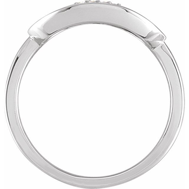 14K White 1/10 CTW Natural Diamond Initial Z Ring