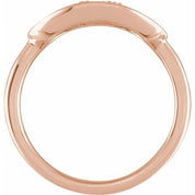 14K Rose 1/10 CTW Natural Diamond Initial R Ring