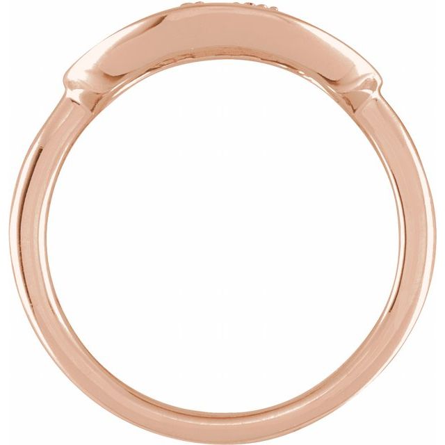 14K Rose 1/10 CTW Natural Diamond Initial R Ring