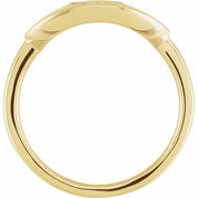 14K Yellow 1/10 CTW Natural Diamond Initial U Ring