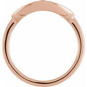14K Rose .06 CTW Natural Diamond Initial T Ring