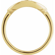14K Yellow .06 CTW Natural Diamond Initial T Ring