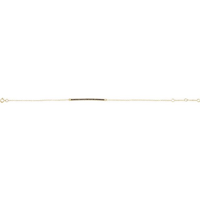 14K Yellow Natural Blue Sapphire 8" Bracelet