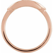 14K Rose .08 CTW Natural Diamond Initial P Ring