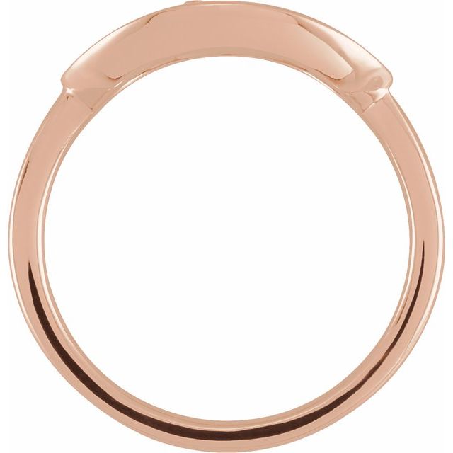 14K Rose .08 CTW Natural Diamond Initial P Ring