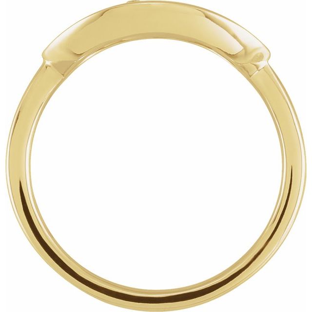 14K Yellow .08 CTW Natural Diamond Initial P Ring