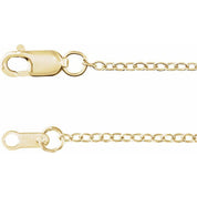 14K Yellow Gold-Filled 1.3 mm Adjustable Cable Chain Necklace by the Inch