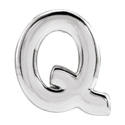 14K White Block Initial Q Slide Pendant