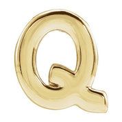 14K Yellow Block Initial Q Slide Pendant
