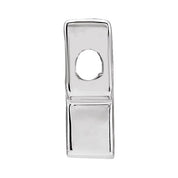 14K White Block Initial Q Slide Pendant