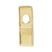 14K Yellow Block Initial Q Slide Pendant