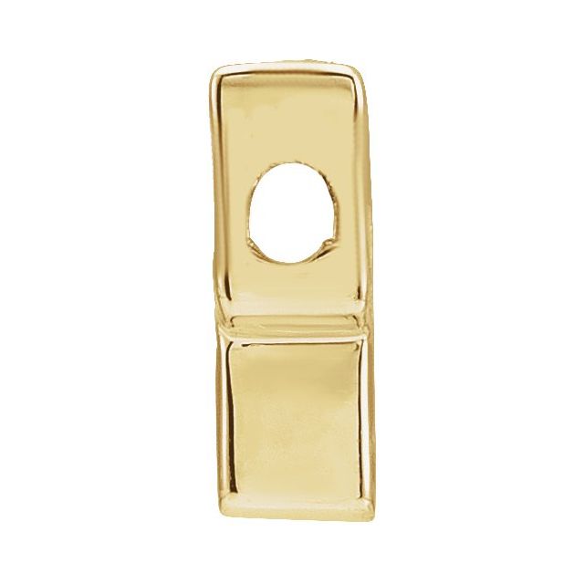 14K Yellow Block Initial Q Slide Pendant
