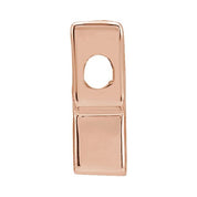 14K Rose Block Initial Q Slide Pendant