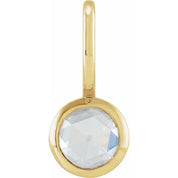 14K Yellow 1/3 CT Rose-Cut Natural Diamond Charm/Pendant