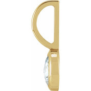 14K Yellow 1/3 CT Rose-Cut Natural Diamond Charm/Pendant